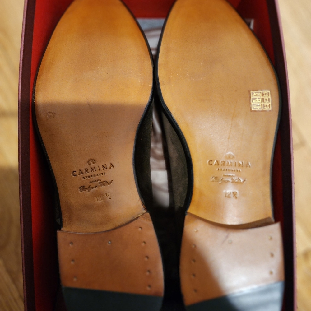 Carmina Men's Brown Suede Tassel Slip-On Loafers.13 US/12UK - Picture 3 of 8